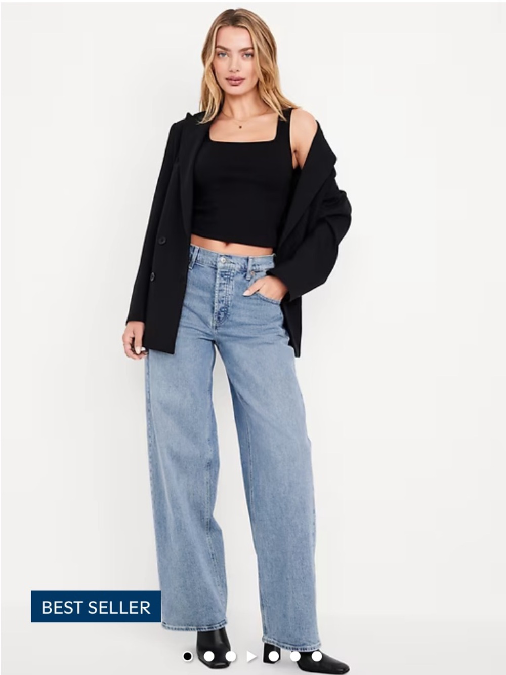 Old Navy Mid-Rise Slouchy Wide-Leg Jeans